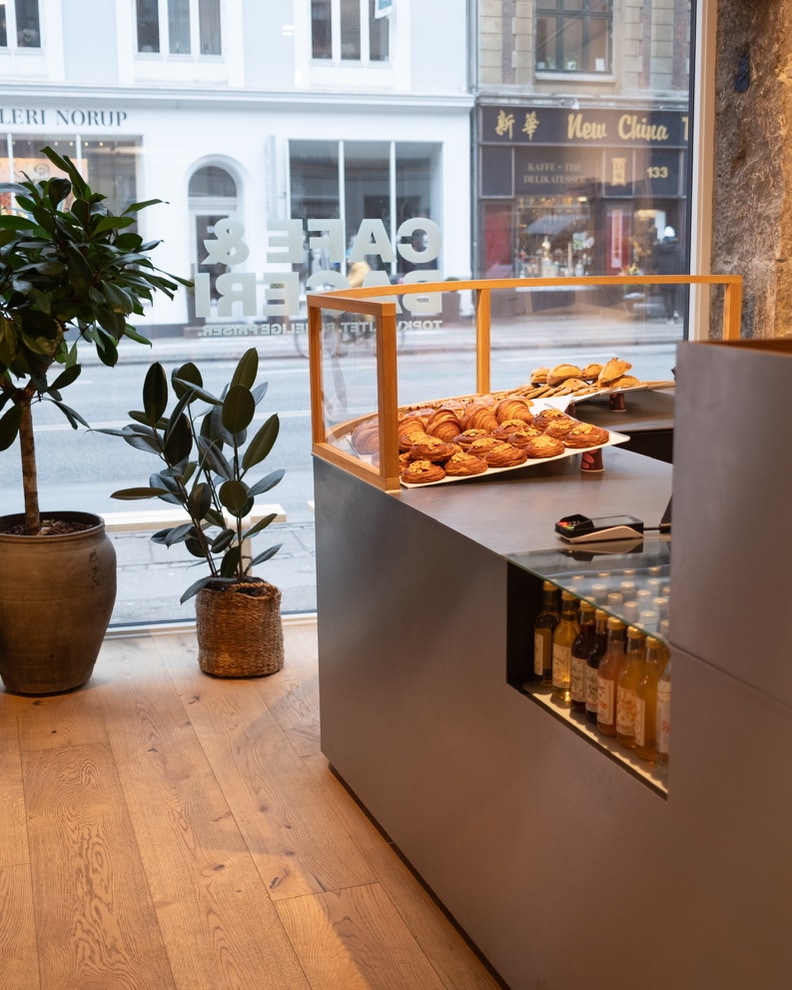 Inside our café in Frederiksberg