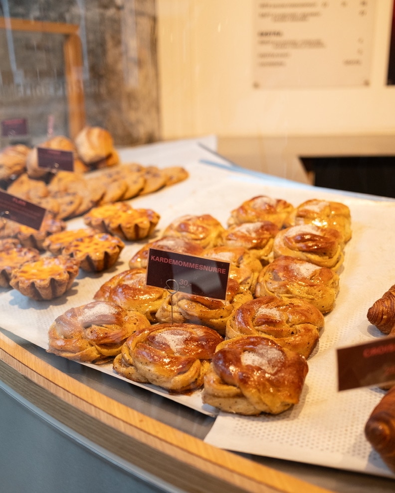 Fresh pastries in our display